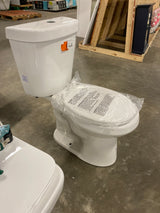 2-piece 1.1 GPF/1.6 GPF Dual Flush Round Toilet in White