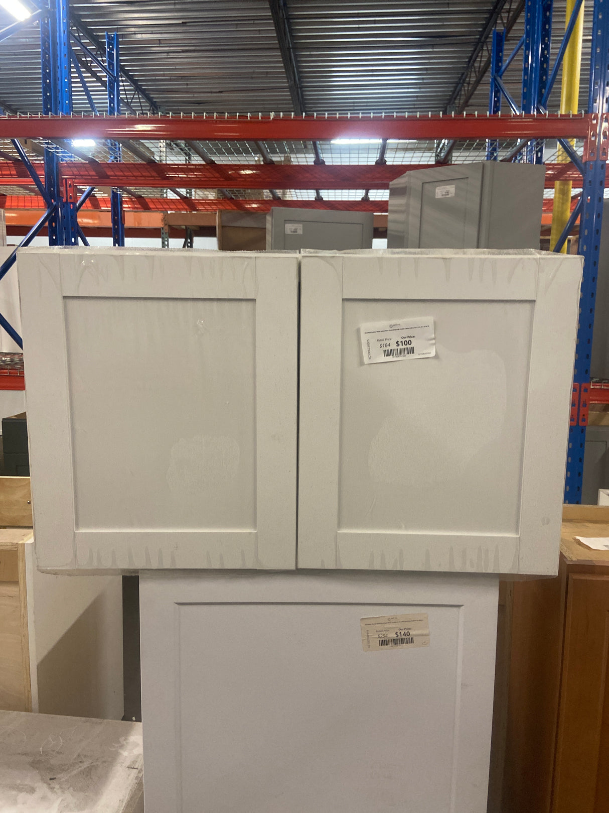Westfield Feather White Shaker Stock Assembled Wall Kitchen Cabinet (30 in. W x 12 in. D x 18 in. H)