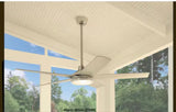 Ladshaw 60 in. Indoor/Outdoor Wet Rated Brushed Nickel Ceiling Fan with Adjustable White LED and Remote Included
