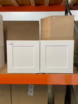 Courtland 36 in. W x 12 in. D x 18 in. H Assembled Shaker Wall Bridge Kitchen Cabinet in Polar White