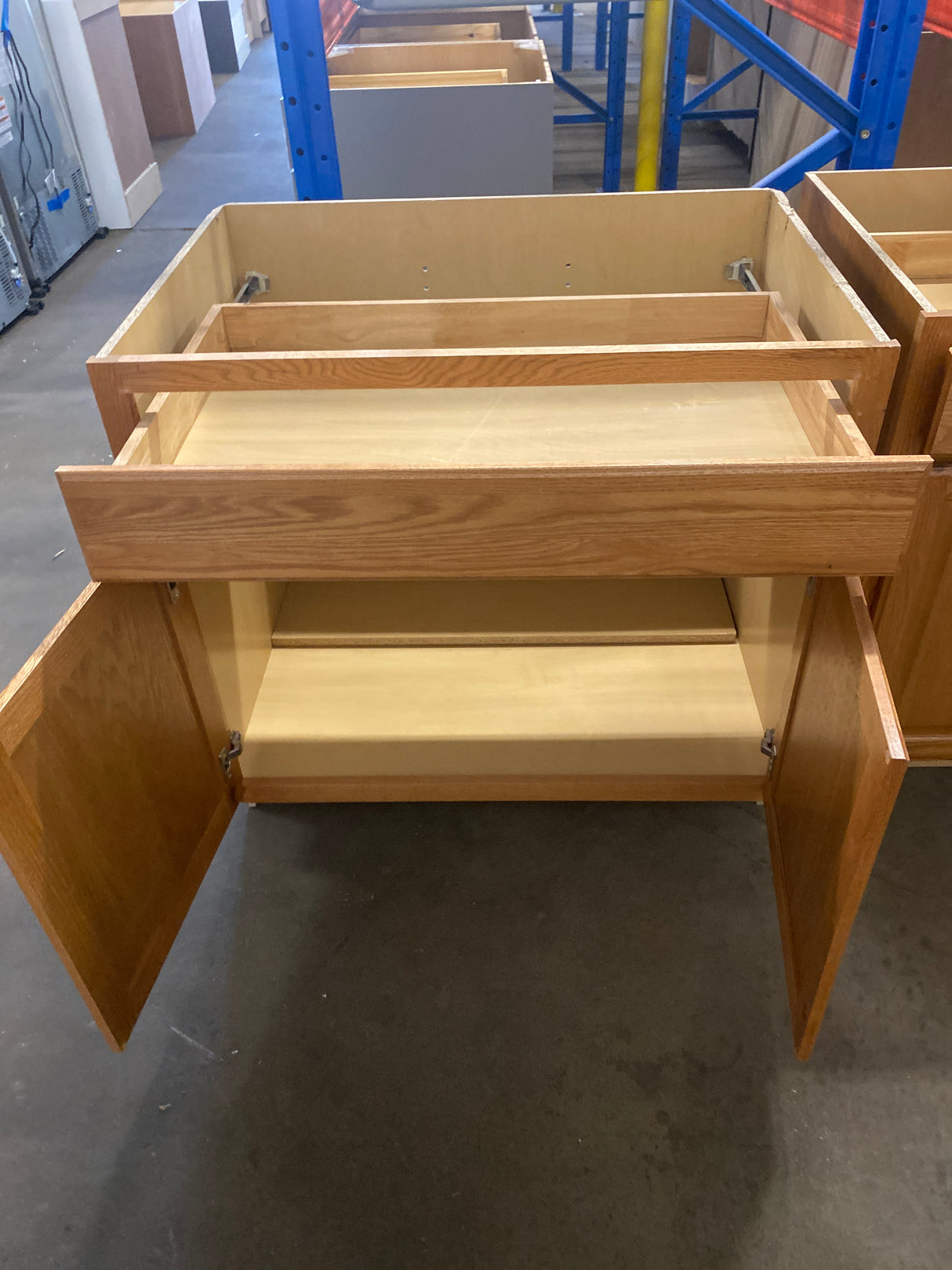 Recessed Panel 36 in. W x 24 in. D x 34.5 in. H Assembled Base Cabinet in Unfinished