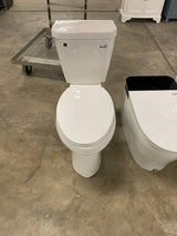 High S-Trap 2-Piece 1.28 GPF Elongated Chair Height Floor Mounted Toilet in White (Seat Included)