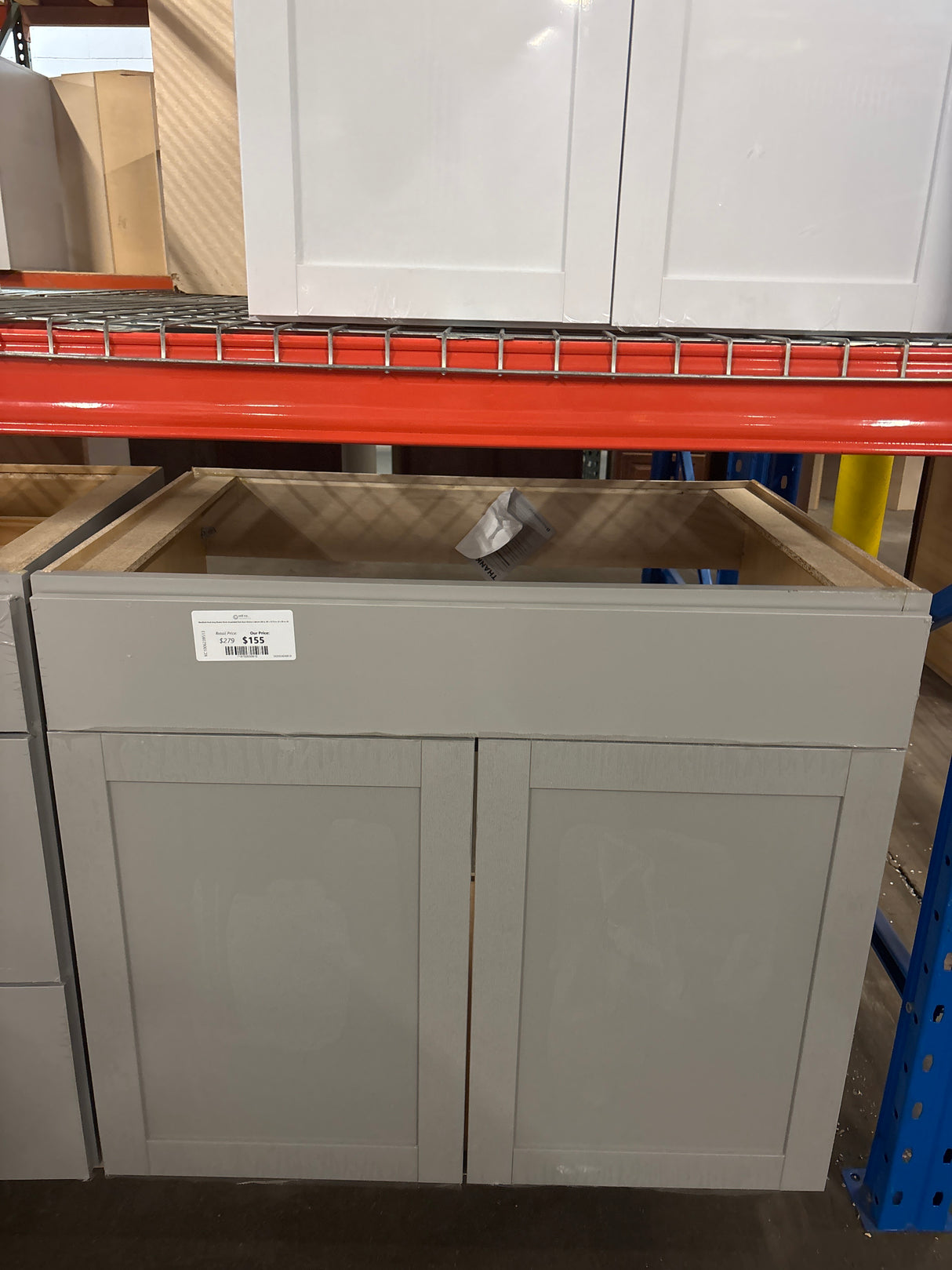 Westfield Dusk Gray Shaker Stock Assembled Sink Base Kitchen Cabinet (36 in. W x 23.75 in. D x 35 in. H)