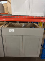 Westfield Dusk Gray Shaker Stock Assembled Sink Base Kitchen Cabinet (36 in. W x 23.75 in. D x 35 in. H)
