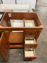 Naples 30 in. W x 21.63 in. D x 34 in. H Bath Vanity Cabinet without Top in Warm Cinnamon