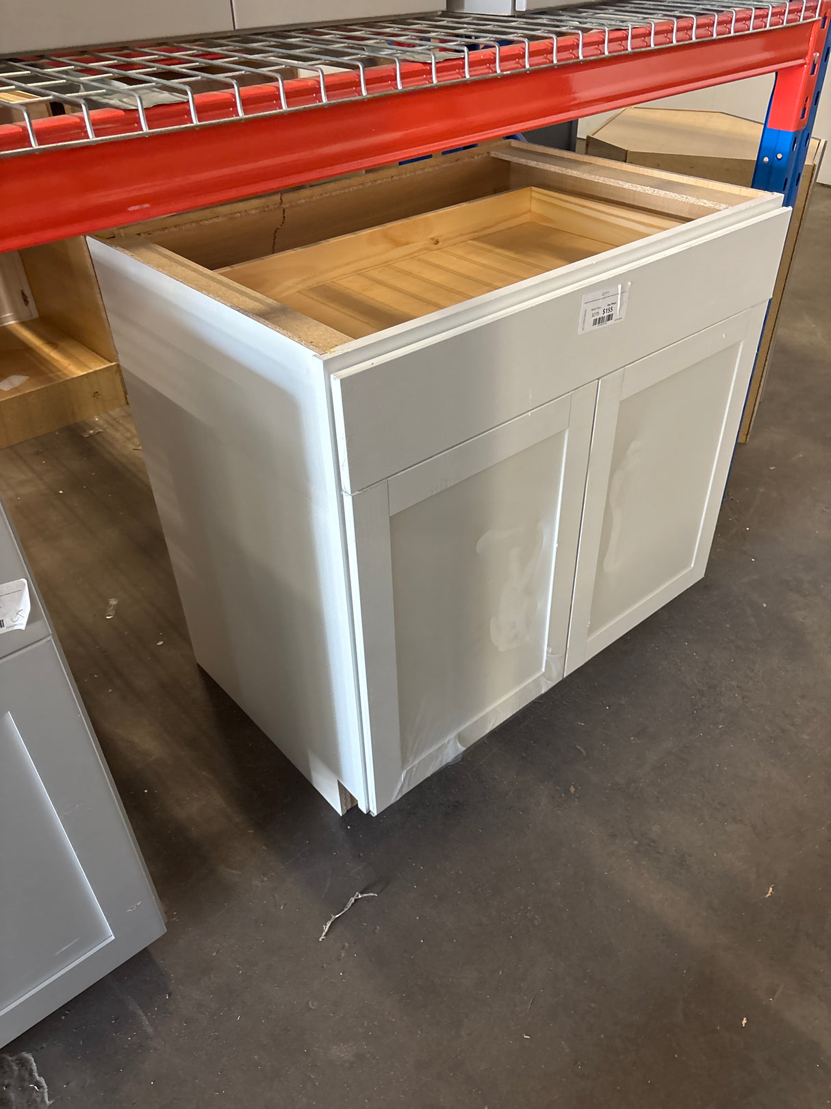 Westfield Feather White Shaker Stock Assembled Base Kitchen Cabinet (36 in. W x 23.75 in. D x 35 in. H)