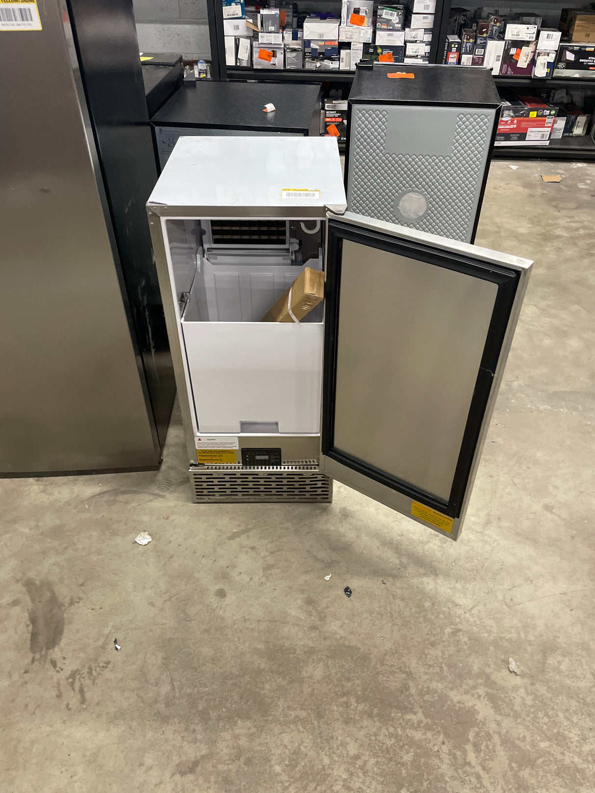15 in. 100 lbs./Day Full Size Cube Undercounter Commercial Ice Maker with 35 lbs. Ice Storage Bucket in Stainless Steel