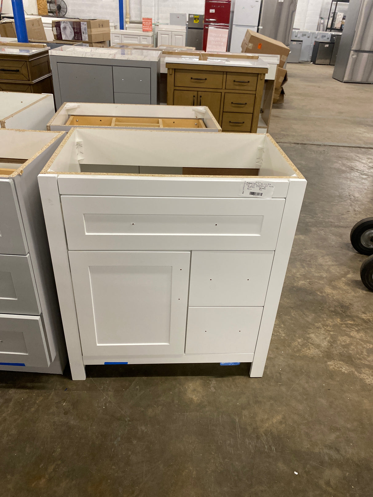 Clady 31 in. W x 19 in. D x 35 in. H Single Sink Freestanding Bath Vanity in White with No Top