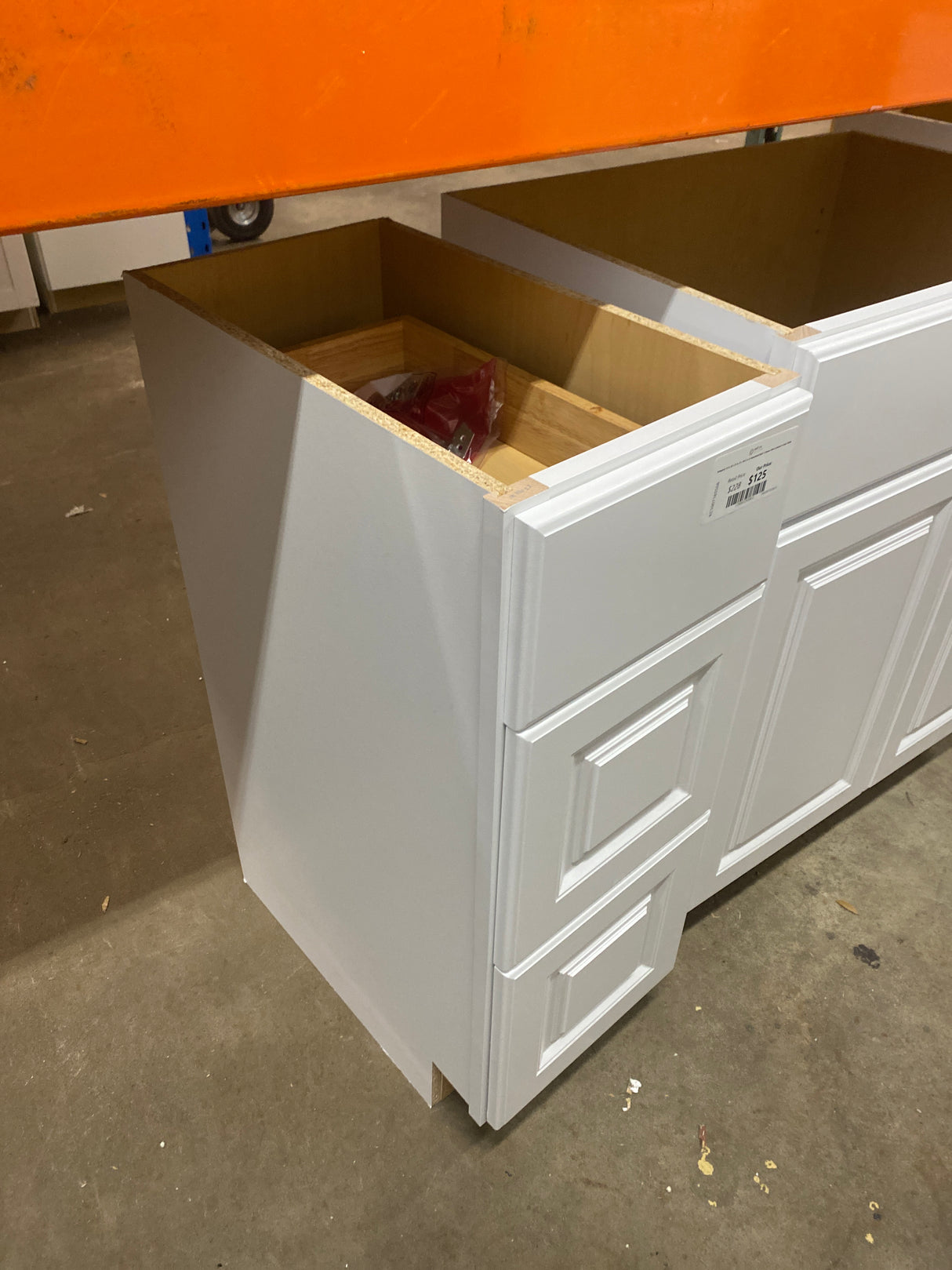 Hampton 12 in. W x 21 in. D x 34.5 in. H Assembled Bath 3-Drawer Base Cabinet in Satin White