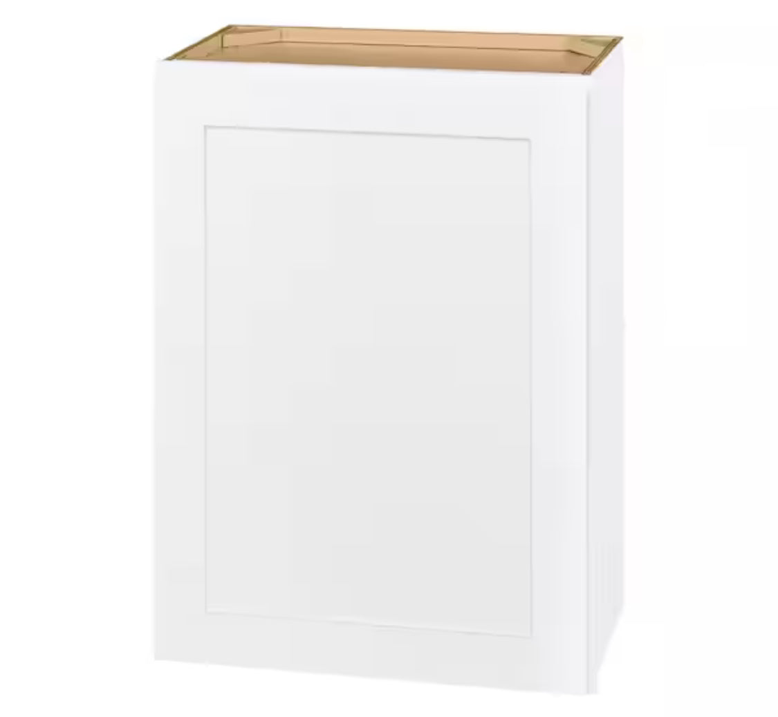 Avondale Shaker Alpine White Ready to Assemble Plywood 21 in Wall Kitchen Cabinet (21 in W x 30 in H x 12 in D)