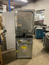 4.4 cu. ft. Stacked Washer and 8.0 cu. ft. Gas Dryer Laundry Tower in White with LuxCare Wash, Energy Star