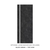 6 ft. L x 25 in. D Engineered Composite Countertop in Calcutta Blanc with Satin Finish
