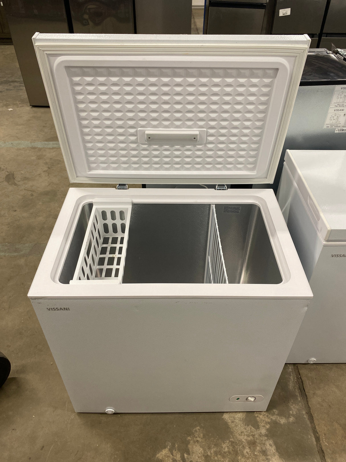 7.0 cu. ft. Manual Defrost Chest Freezer with LED Light in White Garage Ready