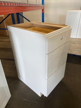 Westfield 18 in. W x 23.75 in. D x 35 in. H Shaker Stock Drawer Base Kitchen Cabinet in Feather White