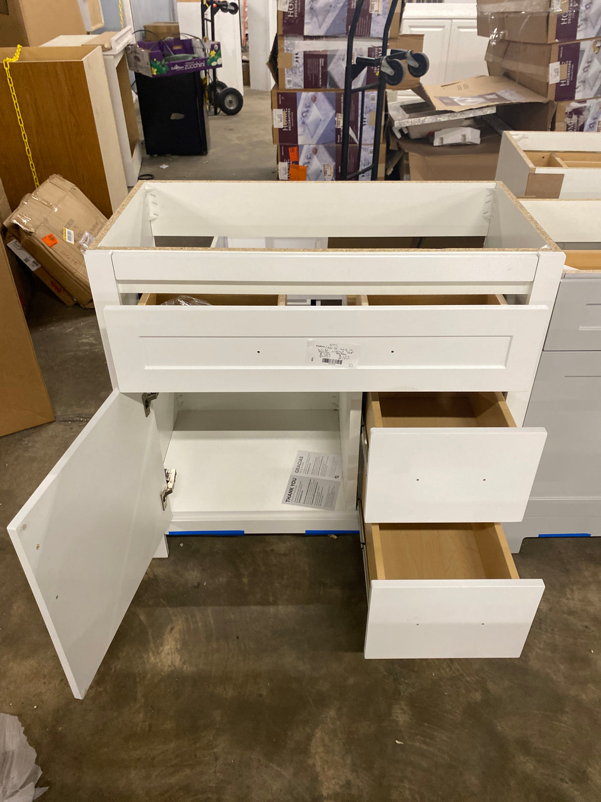 37 Clady Vanity in White Without Top