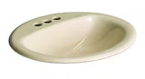Aragon 20 in. Drop-In Oval Vitreous China Bathroom Sink in Bone