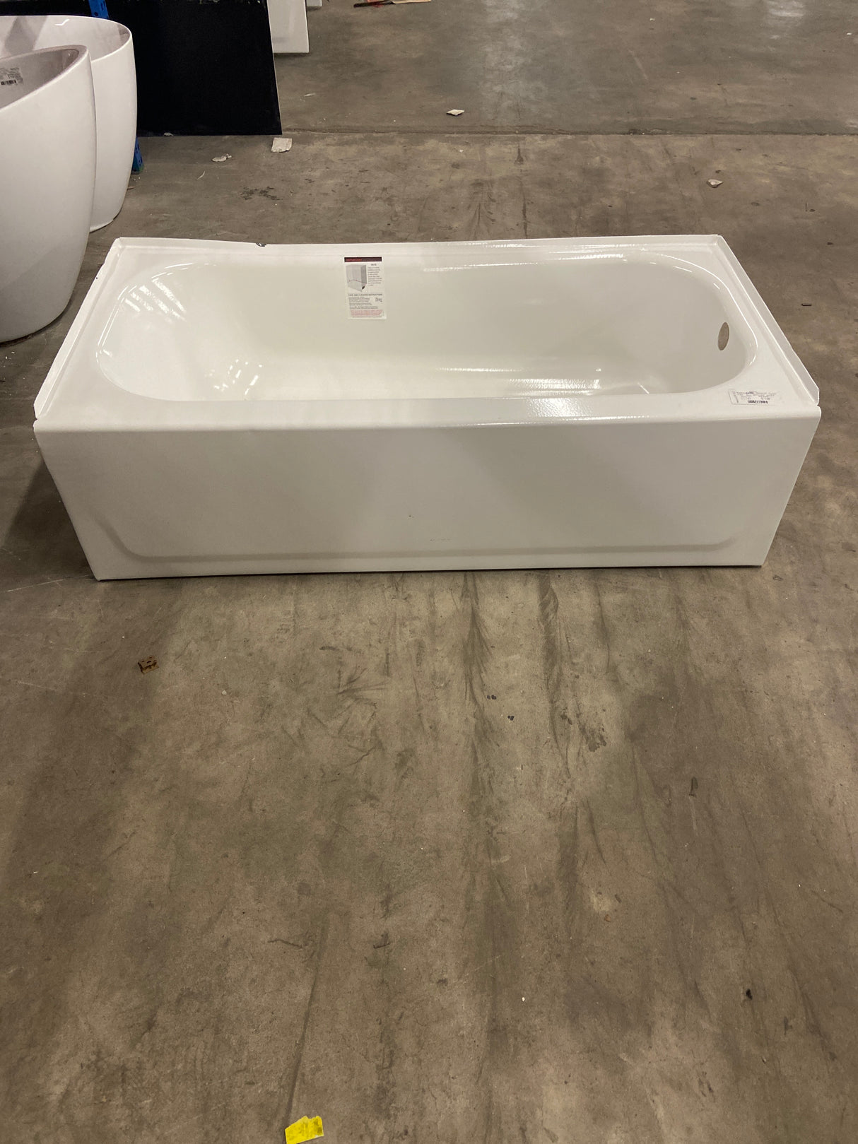 Mauicast 60 in. Right Drain Rectangular Alcove Soaking Bathtub in White