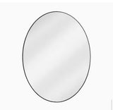 20 in. x 28 in. Oval Black Classic Aluminum Alloy Framed Wall Mirror