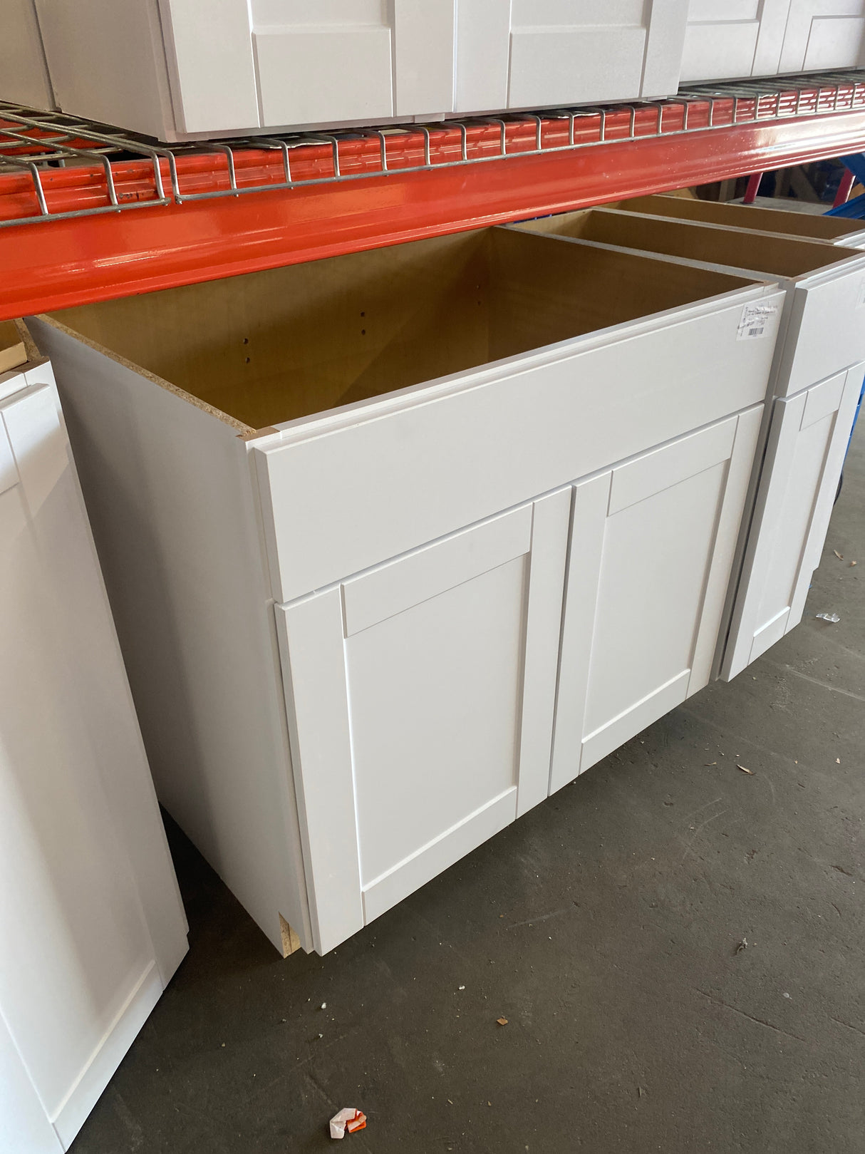 Shaker 36 in. W x 24 in. D x 34.5 in. H Assembled Sink Base Kitchen Cabinet in Satin White
