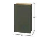 Avondale 24 in. W x 12 in. D x 42 in. H Ready to Assemble Plywood Shaker Wall Kitchen Cabinet in Fern Green