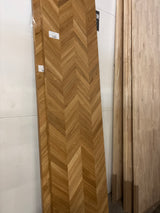 8 ft. L x 25 in. D Engineered Finished Chevron Oak Butcher Block Countertop in Brown with Standard Edge