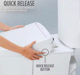 S2 Washlet Electric Heated Bidet Seat for Elongated Toilet in Cotton White