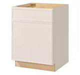 Leyton 24 in. W x 24 in. D x 34.5 in. H Ready to Assemble Plywood Slim Shaker Base Kitchen Cabinet in Antique White