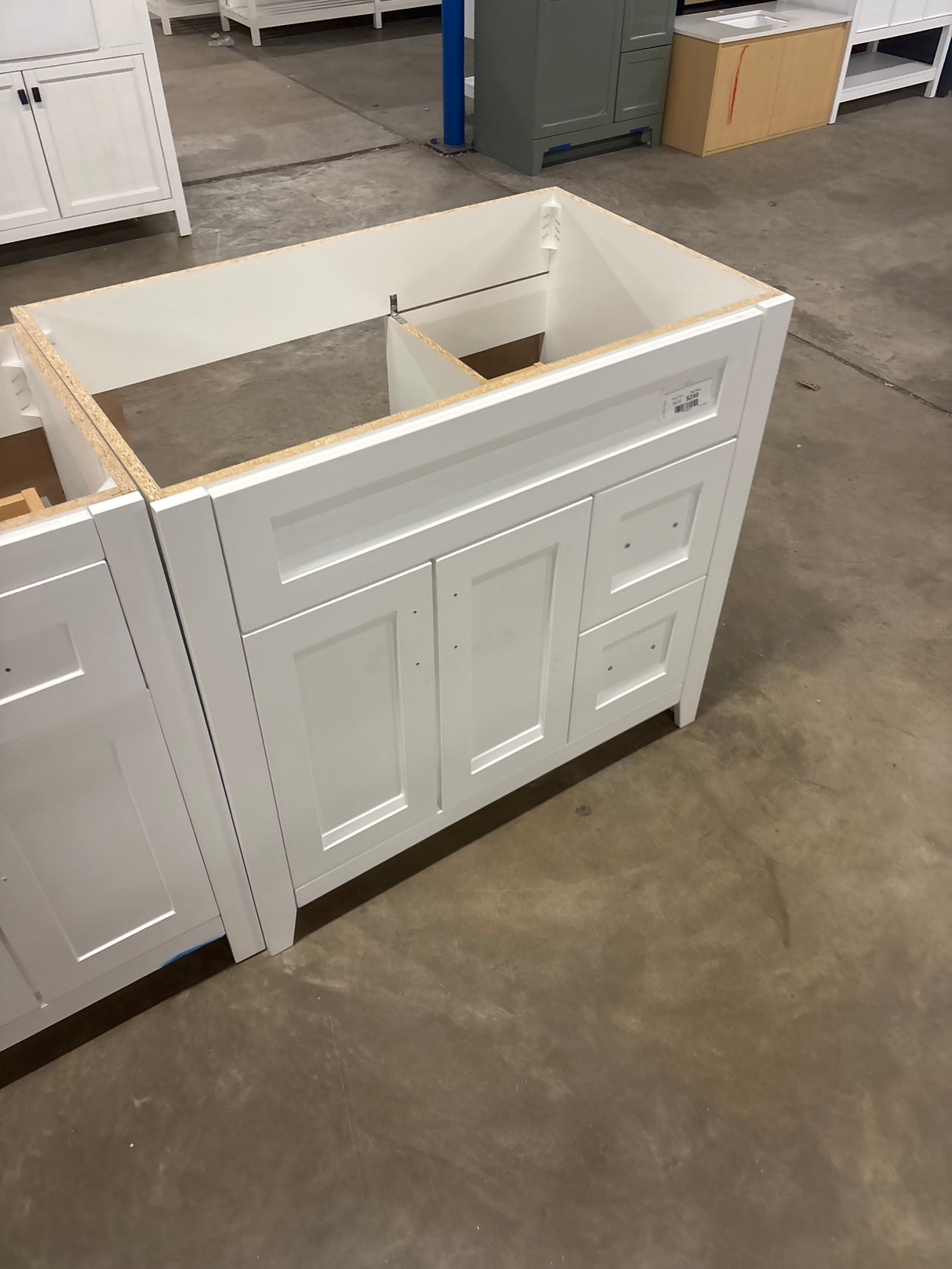 Ridge 36 in. W x 22 in. D x 34 in. H Bath Vanity Cabinet without Top in White