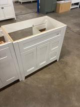 Ridge 36 in. W x 22 in. D x 34 in. H Bath Vanity Cabinet without Top in White