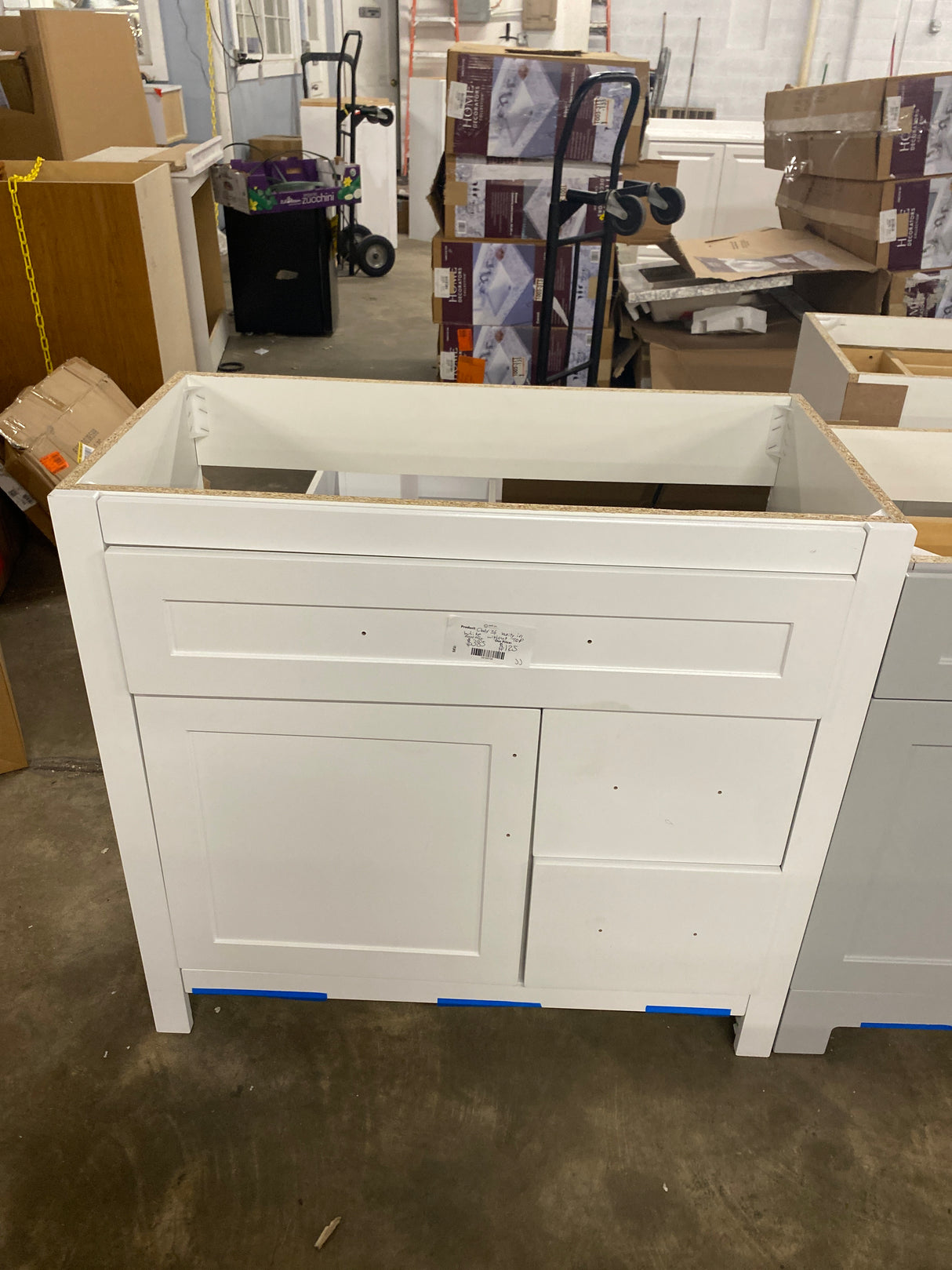 37 Clady Vanity in White Without Top