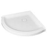 Ovation Curve 36 in. L x 36 in. W Corner Shower Pan Base with Center Drain in Arctic White
