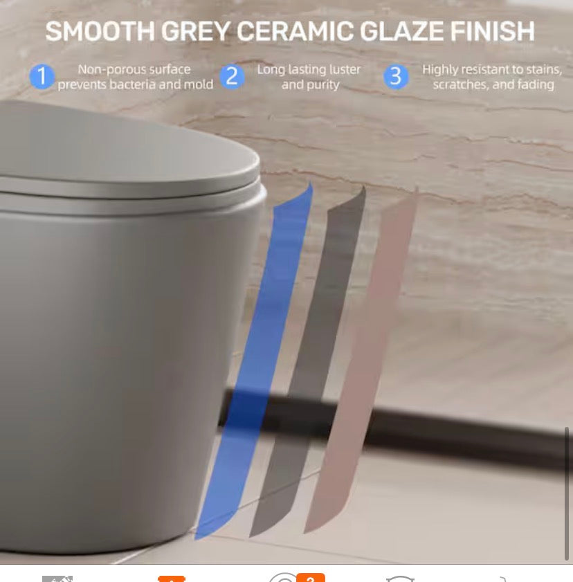 Power Flush One-Piece 1.1/1.6 GPF Dual Flush Elongated 15.1 in in. Toilet in Light Gray, Slow-Close Seat Included