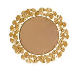 Eden Gold Gold Gingko Leaf Round Wall Mirror 30.5 in. x 30.5 in.