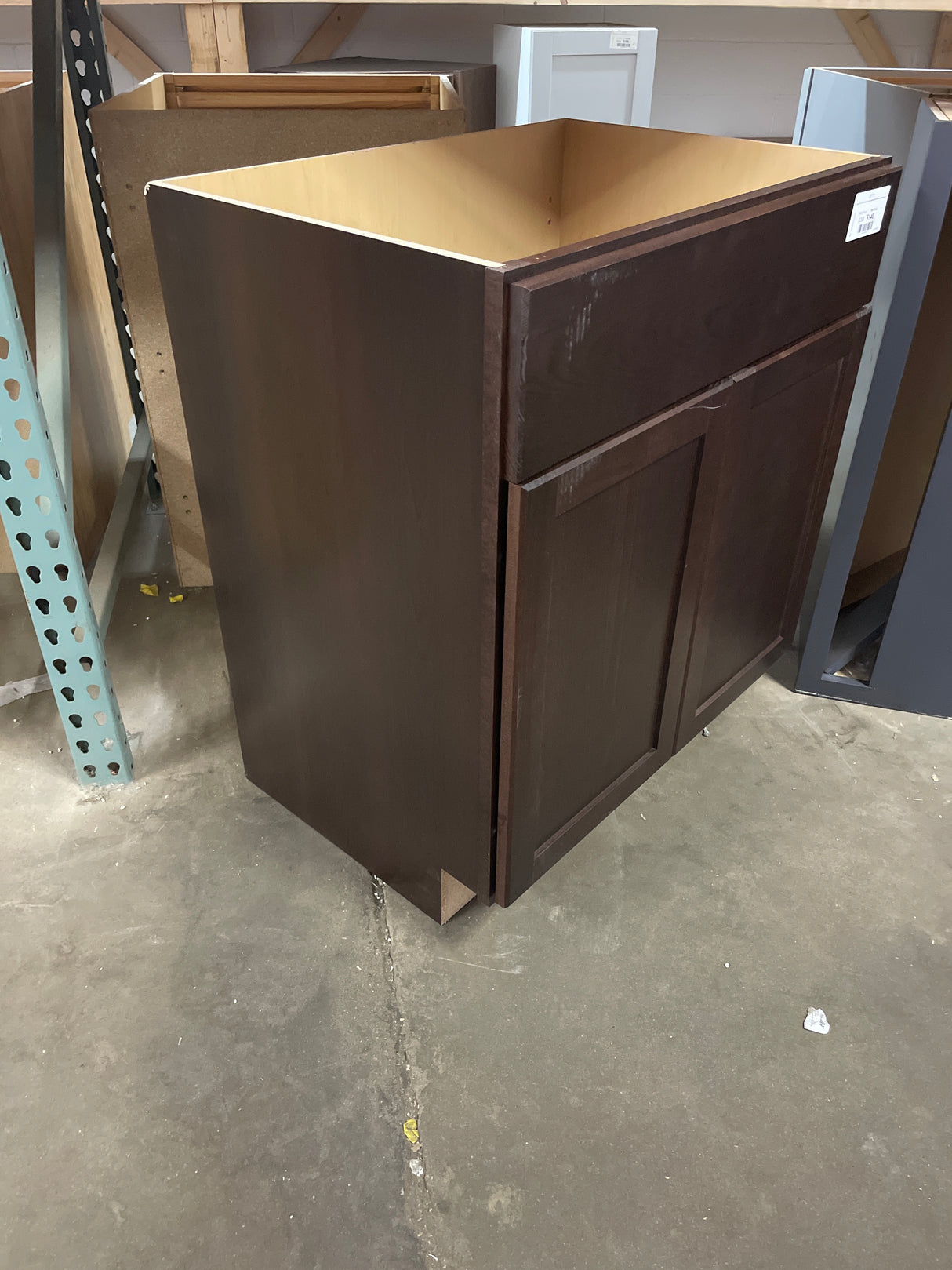 Shaker 30 in. W x 21 in. D x 34.5 in. H Assembled Bath Sink Base Bathroom Cabinet in Java