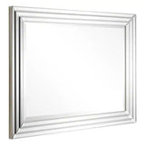 Medium Rectangle Clear Beveled Glass Modern Mirror (30 in. H x 40 in. W)