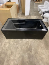 Voltaire 60 in. Acrylic Right Drain Rectangular Alcove Bathtub in Matte Black