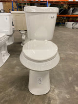 2-piece 1.1 GPF/1.6 GPF High Efficiency Dual Flush Complete Elongated Toilet in White, Seat Included