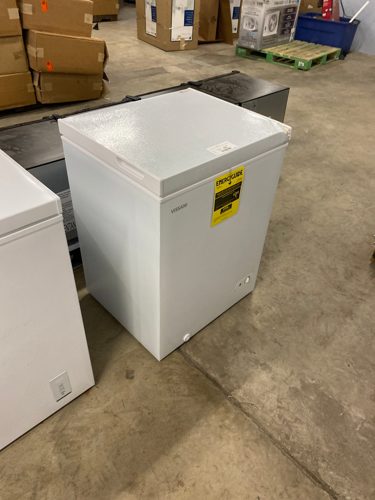 5.0 cu. ft. Manual Defrost Chest Freezer with LED Light in White Garage Ready