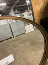 27.5 in. W x 27.5 in. H Modern Round Brushed Bronze Wall Mounted Mirror