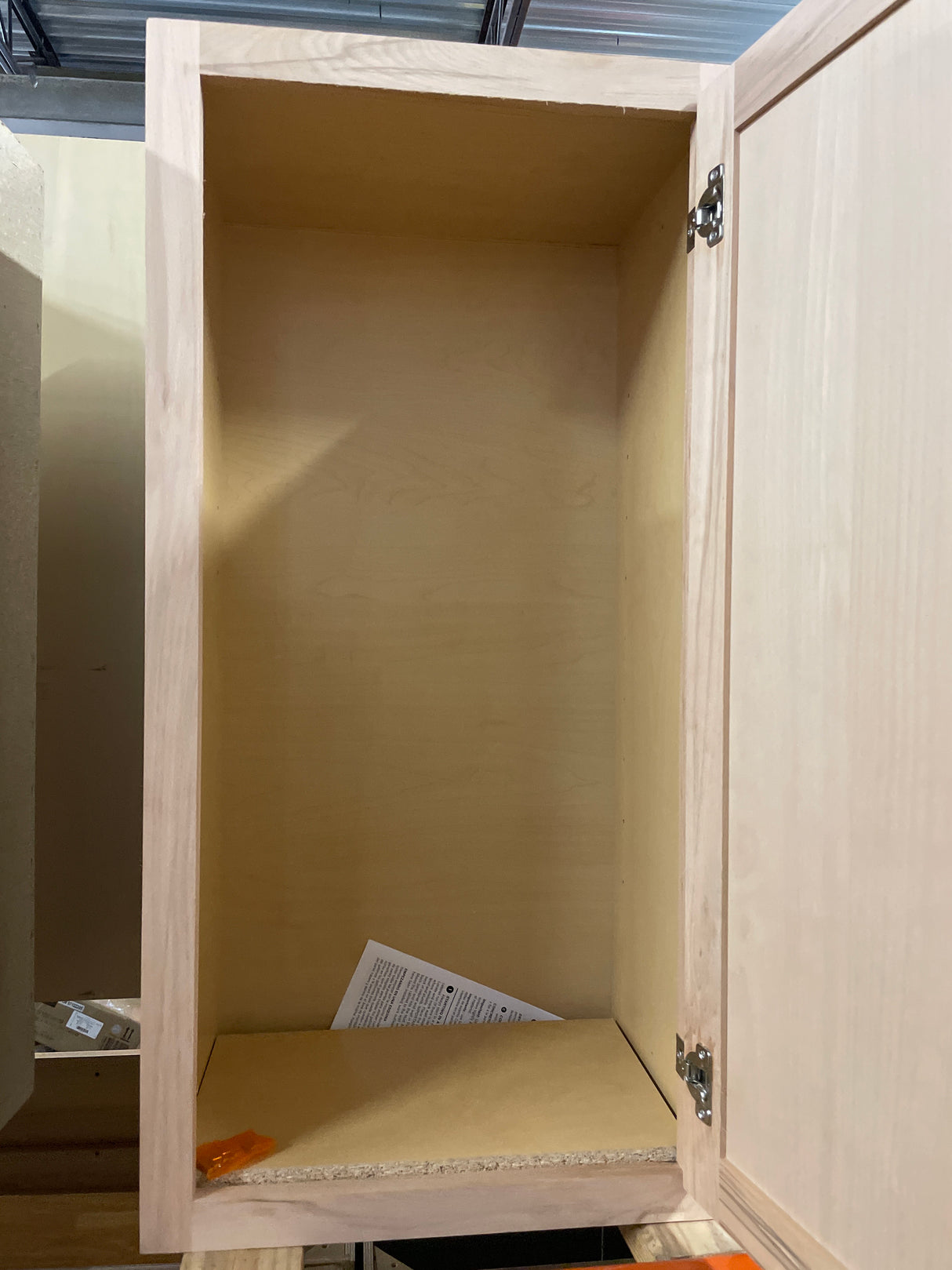 Recessed Panel 18 in. W x 12 in. D x 36 in. H Assembled Wall Cabinet in Unfinished
