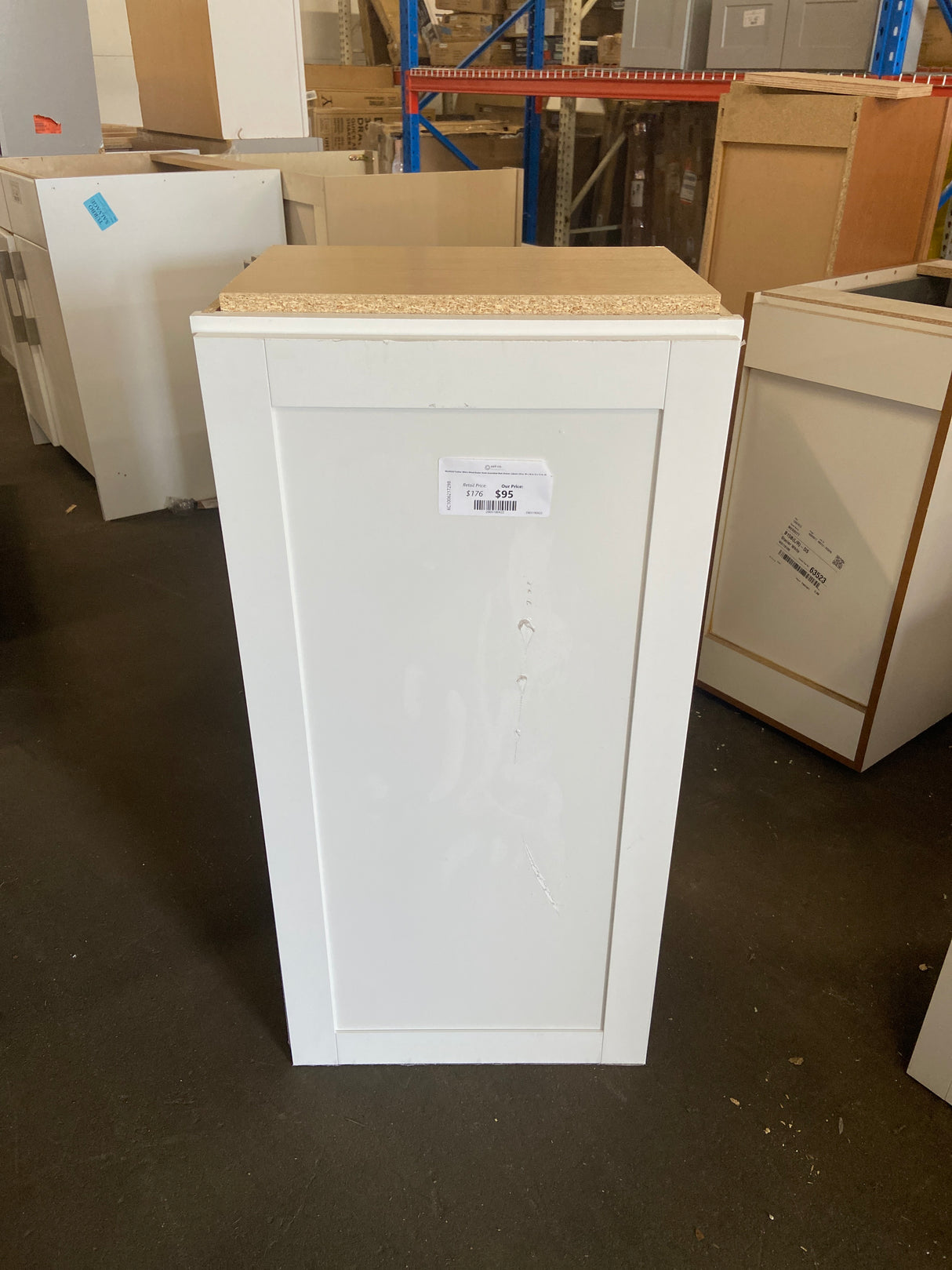 Westfield Feather White Wood Shaker Stock Assembled Wall Kitchen Cabinet (18 in. W x 36 in. H x 12 in. D)