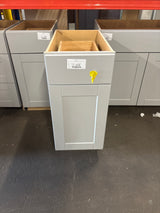 Shaker 15 in. W x 24 in. D x 34.5 in. H Assembled Base Kitchen Cabinet in Dove Gray with Ball-Bearing Drawer Glides