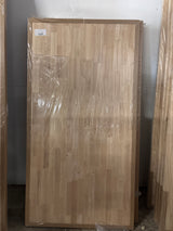 6 ft. L x 39 in. D Unfinished Hevea Butcher Block Island Countertop in With Standard Edge