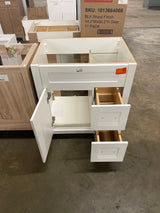 Ridge 30 in. W x 22 in. D x 34 in. H Bath Vanity Cabinet without Top in White