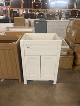 Clady 25 in. W x 19 in. D x 35 in. H Single Sink Freestanding Bath Vanity in White without Top