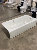 BootzCast 60 in. x 30 in. Soaking Alcove Bathtub with Right Drain in White