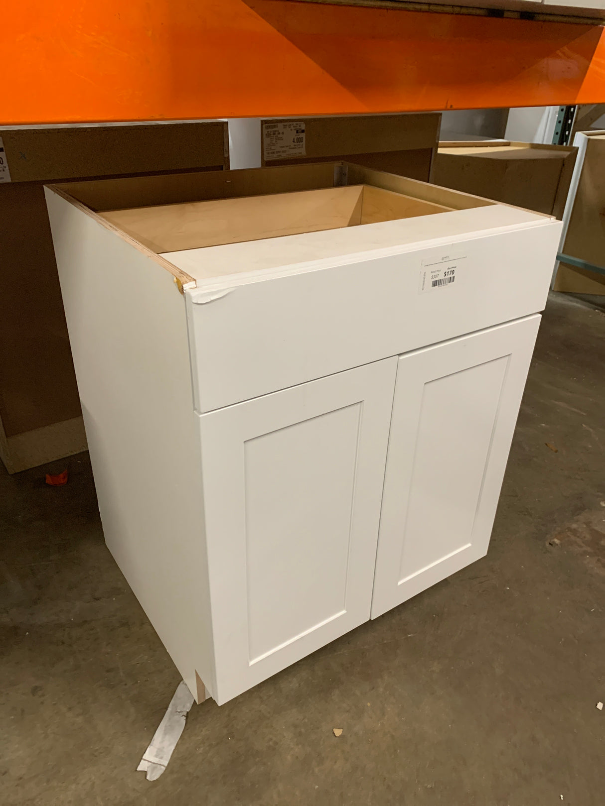 Cambridge White Shaker Assembled Plywood Base Cabinet w/ Soft Close Full Extension Drawer (27 in. W x 24.5 in. D)