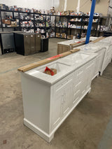 Doveton 60 in. W x 19 in. D x 34.50 in. H Bath Vanity in White with White Cultured Marble Top