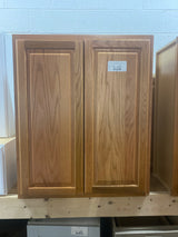 Hampton 30 in. W x 12 in. D x 36 in. H Assembled Wall Cabinet in Medium Oak