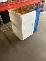 Shaker Satin White Stock Assembled Drawer Base Kitchen Cabinet with Drawer Glides (18 in. x 34.5 in. x 24 in.)